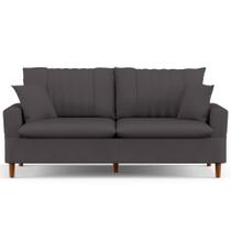 Sofá 3 Lugares 200cm com Almofadas Veras D05 Suede Cinza - Mpozenato Sofá 3 Lugares 200cm com Almofadas Veras D05 Suede Cinza - Mpozenato