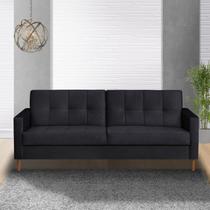 Sofá 3 Lugares 200cm Dior Preto Sofá 3 Lugares 200cm Dior Preto