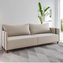 Sofá 3 Lugares 200cm Linho living Mult Viero