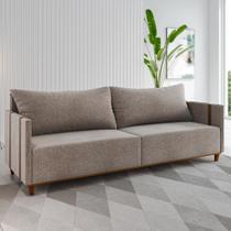 Sofá 3 Lugares 200cm Linho living Mult Viero Sofá 3 Lugares 200cm Linho living Mult Viero