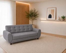 Sofá 3 Lugares 206cm 90cm X 82cm Cristal Cinza Sofá 3 Lugares 206cm 90cm X 82cm Cristal Cinza