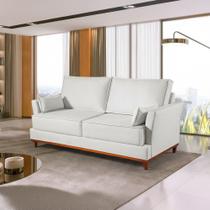 Sofá 3 Lugares 206cm Living 2 Almofadas Tecido Impermeável Acqua Block Dinamarca