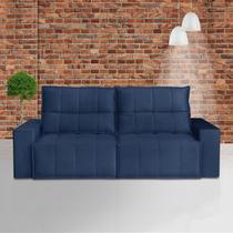 Sofá 3 Lugares 210cm Aramis Azul Marinho Sofá 3 Lugares 210cm Aramis Azul Marinho