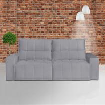 Sofá 3 Lugares 210cm Aramis Cinza Sofá 3 Lugares 210cm Aramis Cinza