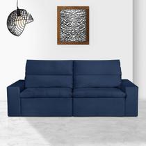 Sofá 3 Lugares 210cm Azzaro Azul Marinho Sofá 3 Lugares 210cm Azzaro Azul Marinho