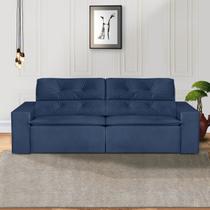 Sofá 3 Lugares 210cm Ivory Azul Marinho Sofá 3 Lugares 210cm Ivory Azul Marinho