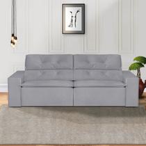 Sofá 3 Lugares 210cm Ivory Cinza Sofá 3 Lugares 210cm Ivory Cinza