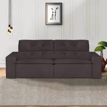 Sofá 3 Lugares 210cm Ivory Marrom Sofá 3 Lugares 210cm Ivory Marrom