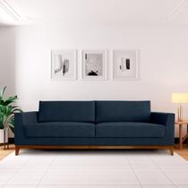 Sofá 3 Lugares 210cm Movie Estilo Moderno Linho Pés em Madeira Maciça Yescasa Sofá 3 Lugares 210cm Movie Estilo Moderno Linho Pés em Madeira Maciça Yescasa