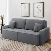 Sofá 3 Lugares 212 100 X 90 Cm Veludo Tomie Yescasa Cinza Chumbo Sofá 3 Lugares 212 100 X 90 Cm Veludo Tomie Yescasa Cinza Chumbo