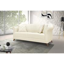 Sofá 3 Lugares 220cm Linho Arras Branco Pérola