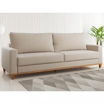 Sofá 3 Lugares 220cm Linho Viero Móveis Sofá 3 Lugares 220cm Linho Viero Móveis