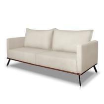 Sofá 3 Lugares 2,20m Estofado em Veludo com Pés Metálicos - Zefir Lucadi Home Sofá 3 Lugares 2,20m Estofado em Veludo com Pés Metálicos - Zefir Lucadi Home