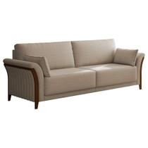 Sofá 3 Lugares 222cm Perry Linho Bege - Sallar Home