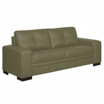 Sofá 3 Lugares 240cm Milano Couro Fendi - Gran Belo Sofá 3 Lugares 240cm Milano Couro Fendi - Gran Belo