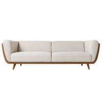Sofá 3 Lugares 240cm Salezi material sintético Caramelo Bouclé Suave Off White - Sallar Home Sofá 3 Lugares 240cm Salezi material sintético Caramelo Bouclé Suave Off White - Sallar Home