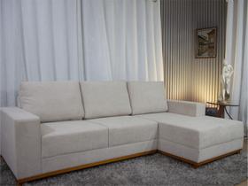 Sofá 3 Lugares 2,50 m Bege Bouclé Chaise Lays Plus Sofá 3 Lugares 2,50 m Bege Bouclé Chaise Lays Plus