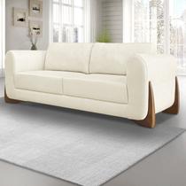 Sofá 3 Lugares 250cm Linho Djon Branco Natural