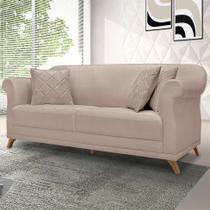 Sofá 3 Lugares Abruzzo Linho Rústico Areia 180 cm Sofá 3 Lugares Abruzzo Linho Rústico Areia 180 cm