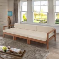 Sofá 3 lugares aquila madeira maciça de eucalipto Sofá 3 lugares aquila madeira maciça de eucalipto