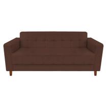 Sofá 3 Lugares Arezzo Suede Marrom Sofá 3 Lugares Arezzo Suede Marrom