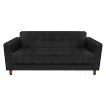Sofá 3 Lugares Arezzo Suede Preto Sofá 3 Lugares Arezzo Suede Preto
