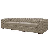 Sofá 3 Lugares Astúria 240cm Couro Bege 66 - Gran Belo Sofá 3 Lugares Astúria 240cm Couro Bege 66 - Gran Belo