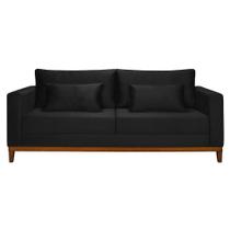 Sofá 3 Lugares Bahamas Suede Preto 230 cm Sofá 3 Lugares Bahamas Suede Preto 230 cm