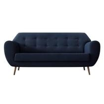 Sofá 3 Lugares Beegees Linho Azul Marinho