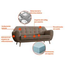 Sofá 3 Lugares Beegees Suede Bege