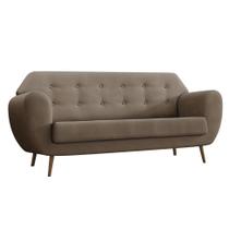 Sofá 3 Lugares Beegees Veludo Bege