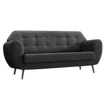 Sofá 3 Lugares Beegees Veludo Grafite