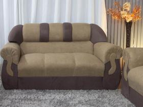 Sofá 3 Lugares Bege com Marrom 607/603 Corsa Sofá 3 Lugares Bege com Marrom 607/603 Corsa