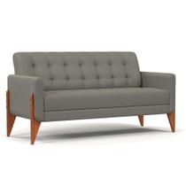 Sofá 3 Lugares Brooklin Linho Cimento 200 cm