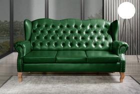Sofá 3 Lugares Capitonê Vintage Imperador Chesterfield Verde
