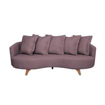 Sofá 3 Lugares Capri Veludo Rosa 220 cm
