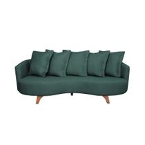 Sofá 3 Lugares Capri Veludo Verde 220 cm