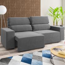 Sofá 3 Lugares Charm Reclinável e Retrátil Brisk - Viero Móveis Sofá 3 Lugares Charm Reclinável e Retrátil Brisk - Viero Móveis