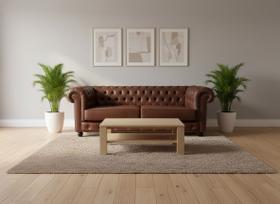 Sofá 3 Lugares Chesterfield Classico Marrom