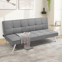 Sofa 3 Lugares Cinza 180x85x75cm Reclinavel Cinza Sofa 3 Lugares Cinza 180x85x75cm Reclinavel Cinza