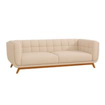 Sofá 3 Lugares Coin 240cm Bouclé Nobre Off White - Sallar Home Sofá 3 Lugares Coin 240cm Bouclé Nobre Off White - Sallar Home
