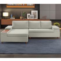 Sofá 3 Lugares com Chaise Clássico Invertido