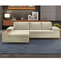 Sofá 3 Lugares com Chaise Clássico Invertido