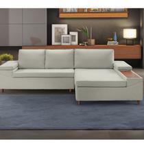 Sofá 3 Lugares com Chaise e Entrada USB Clássico Sofá 3 Lugares com Chaise e Entrada USB Clássico