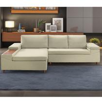 Sofá 3 Lugares com Chaise e Entrada USB Clássico Invertido Sofá 3 Lugares com Chaise e Entrada USB Clássico Invertido