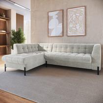 Sofá 3 Lugares com Chaise Terminal Cod. 2881 Zênite Yescasa Bege