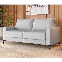 Sofá 3 Lugares com Pés Metálicos 180cm Paradiso Cinza