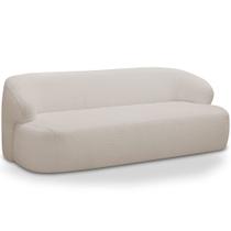Sofá 3 Lugares Curvo Orgânico Para Sala Living 180cm Barolo L06 Bouclê Bege - Lyam Decor Sofá 3 Lugares Curvo Orgânico Para Sala Living 180cm Barolo L06 Bouclê Bege - Lyam Decor
