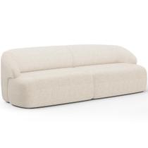 Sofá 3 Lugares Curvo Orgânico Para Sala Living 220cm Barolo L06 Linho Mescla - Lyam Decor Sofá 3 Lugares Curvo Orgânico Para Sala Living 220cm Barolo L06 Linho Mescla - Lyam Decor