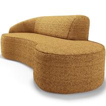 Sofá 3 Lugares Curvo Sala de Estar Living Firenze Esquerdo D02 Prime Bouclê Mostarda 230cm PB-03 - Lyam Decor Sofá 3 Lugares Curvo Sala de Estar Living Firenze Esquerdo D02 Prime Bouclê Mostarda 230cm PB-03 - Lyam Decor
